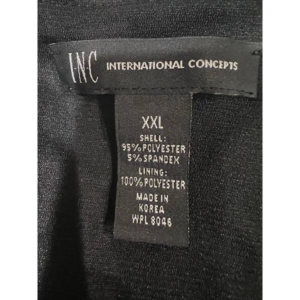 I.N.C. International Concepts black and white striped faux-wrap maxi dress XXL - Picture 5 of 6